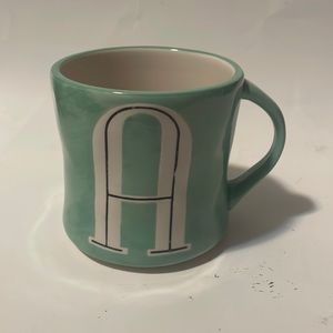 Anthropologie Monogram A Hand Painted Mug